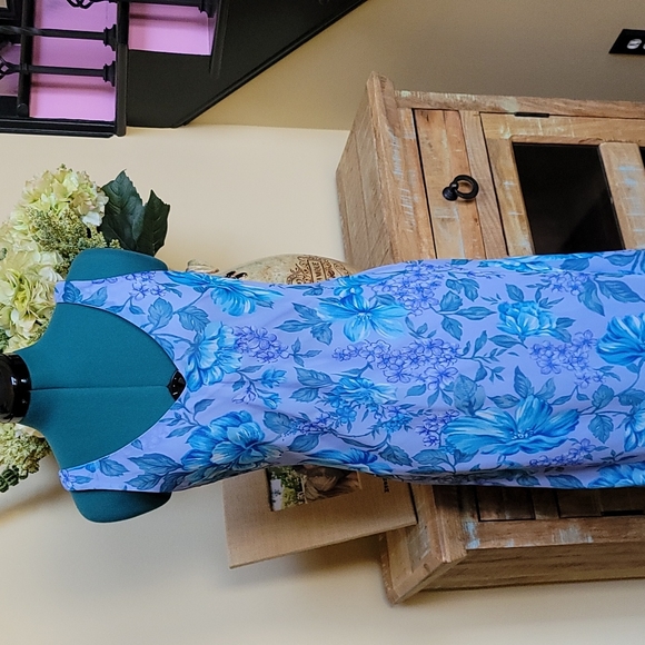 Vintage Positive Attitude Floral Dress - SZ 12 - Picture 6 of 9